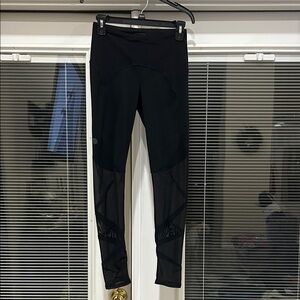 The North Face Black Athletic Leggings with Mesh Insets